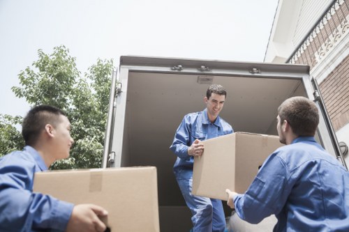 Furniture dismantling during a Fulham office move