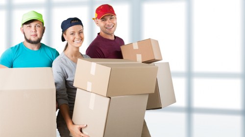 Residential moving support in a Fulham street