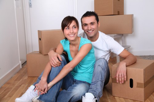 Removal van support for a move in Fulham