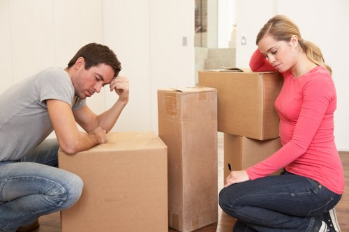 Packing and loading belongings into a removal truck for a Fulham move