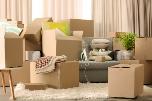 Furniture removal team loading items for pick-up in Fulham